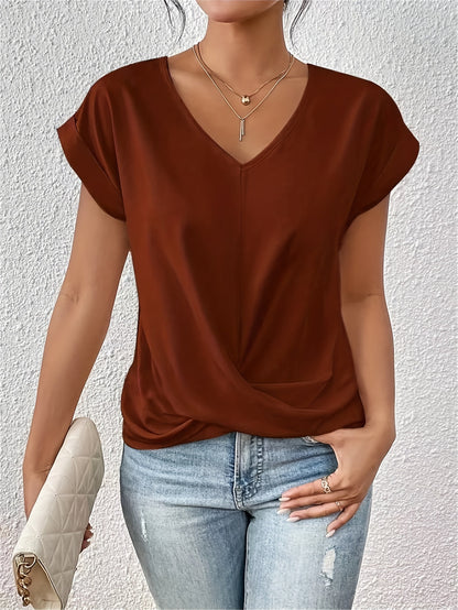 TARA – BLOUSE SIMPLE À COL EN V