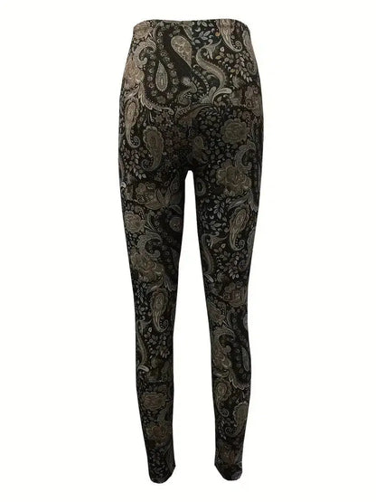 Pantalon noir imprimé abstrait