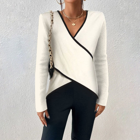 MARIE - PULL LUXE À COL EN V