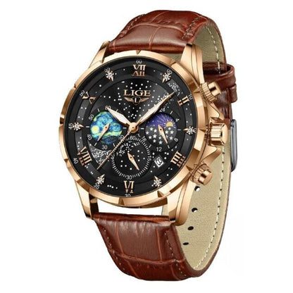 Montre élégante avec phases de lune