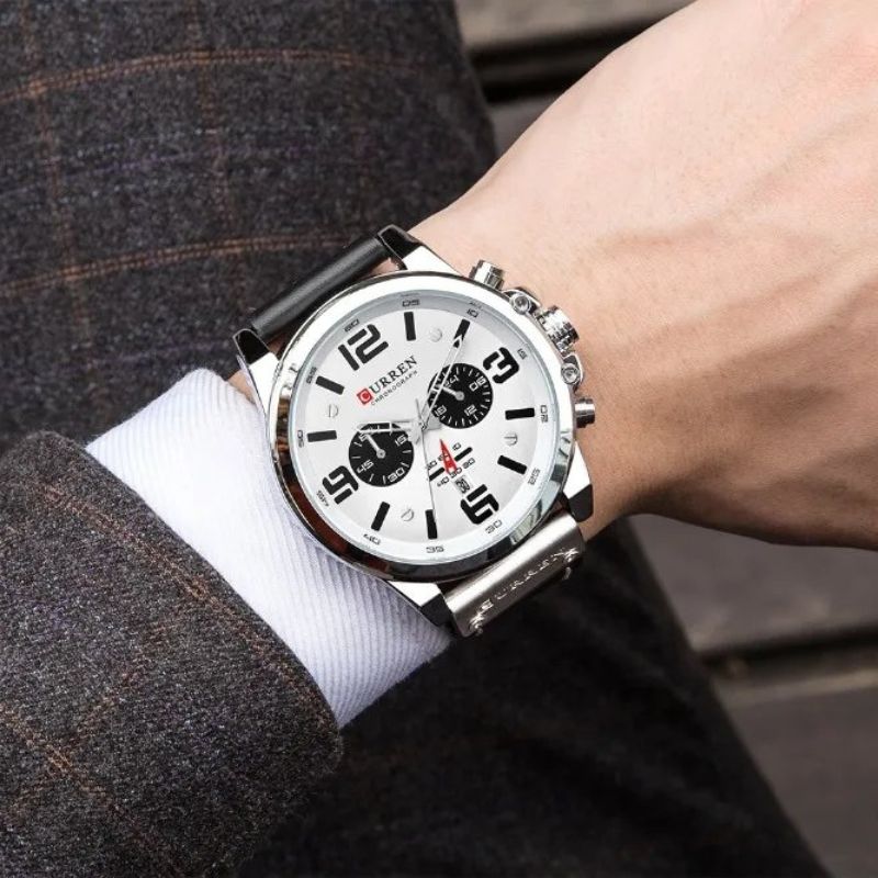 Montre à quartz décontractée et tendance.