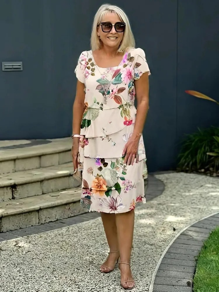Jimena - Robe longue élégante à fleurs