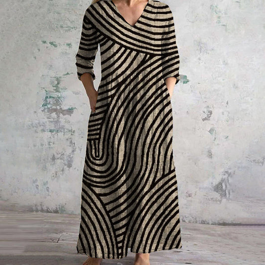 AYLA™ | Robe vintage à rayures