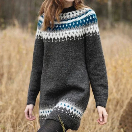 Ariane | Pull manches longues imprimé midi