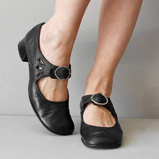 SHELLEY – CHAUSSURES ORTHOPÉDIQUES EN CUIR AVEC BOUCLE