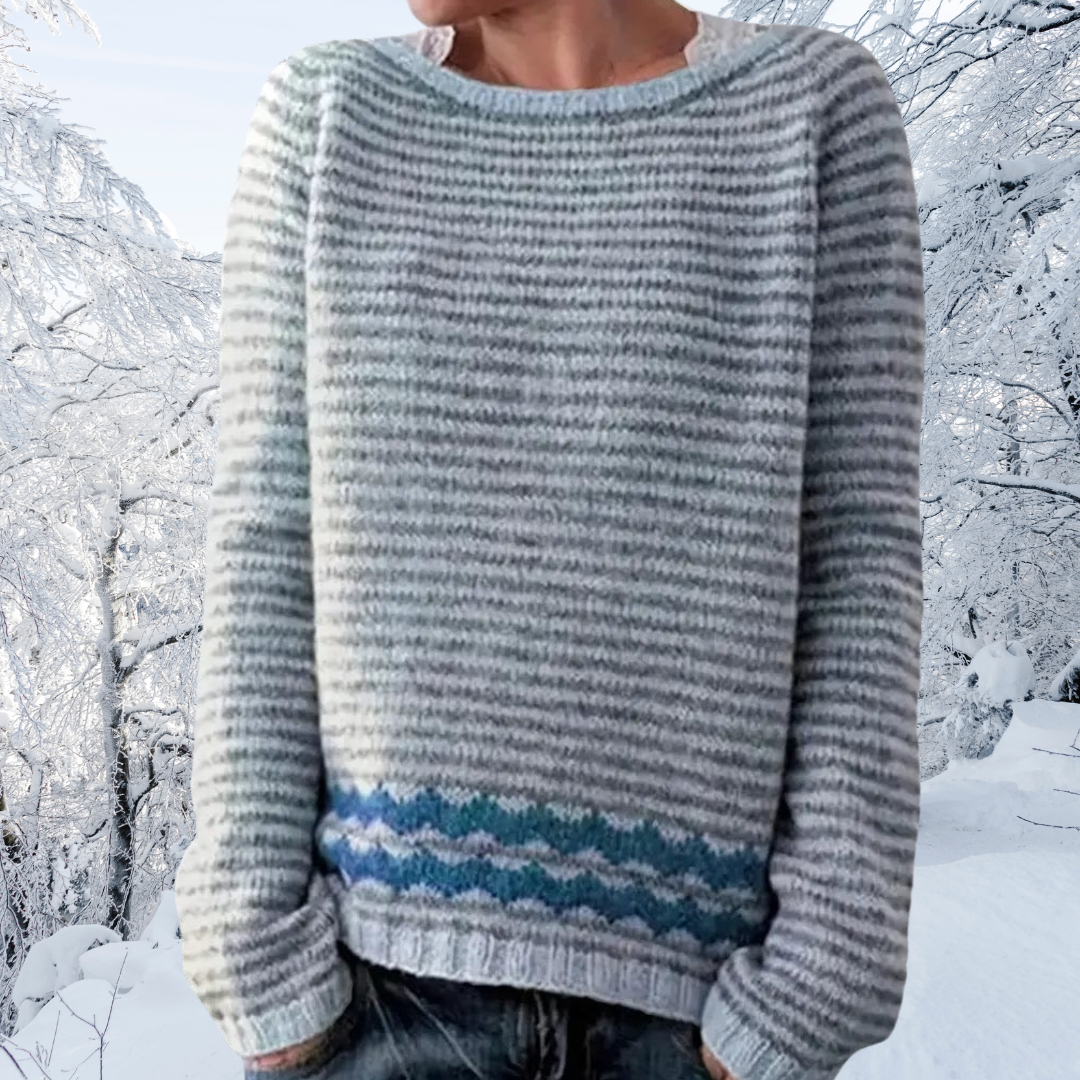 Daphné | Pull rayé gris