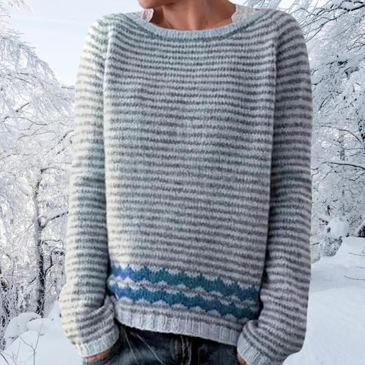 Daphné | Pull rayé gris
