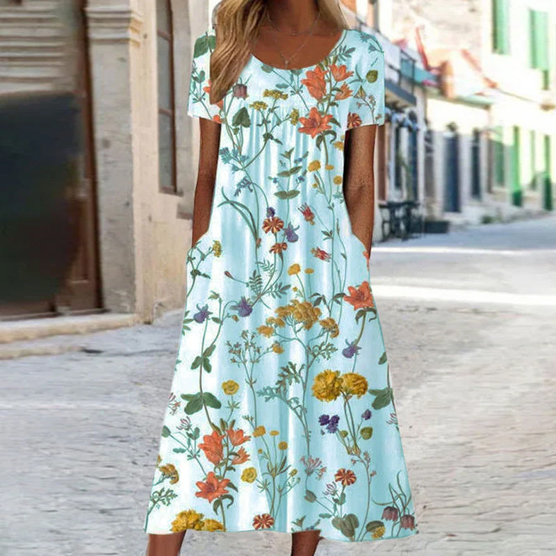 Isaura™ | Robe florale bohème avec cache-maillot