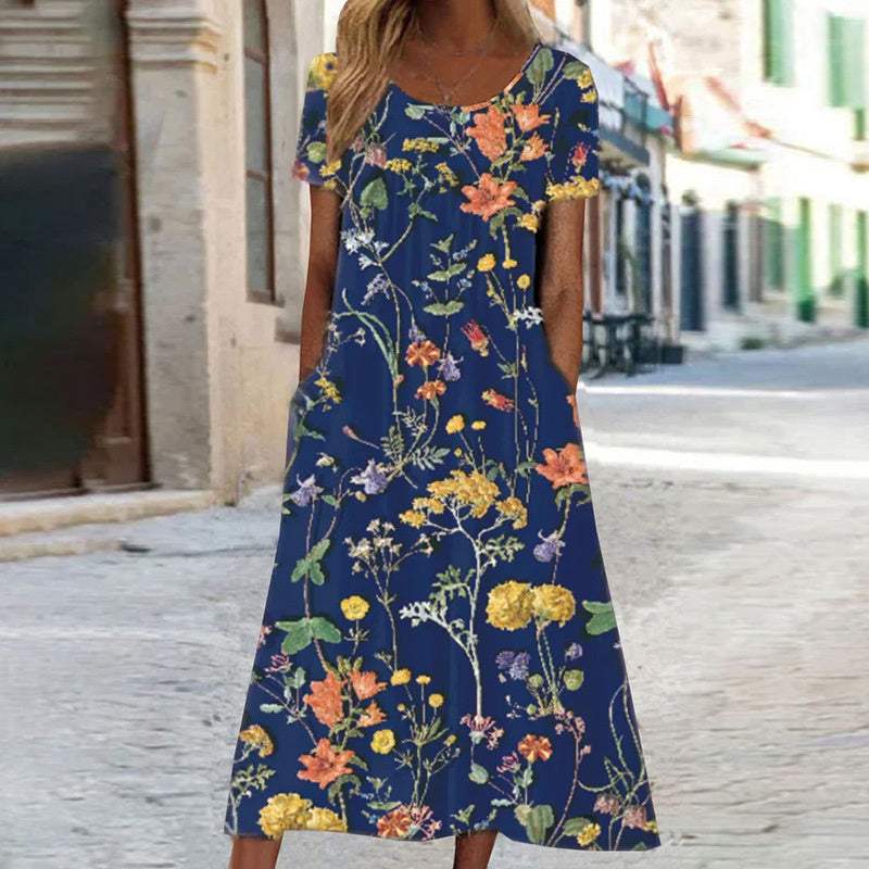 Isaura™ | Robe florale bohème avec cache-maillot
