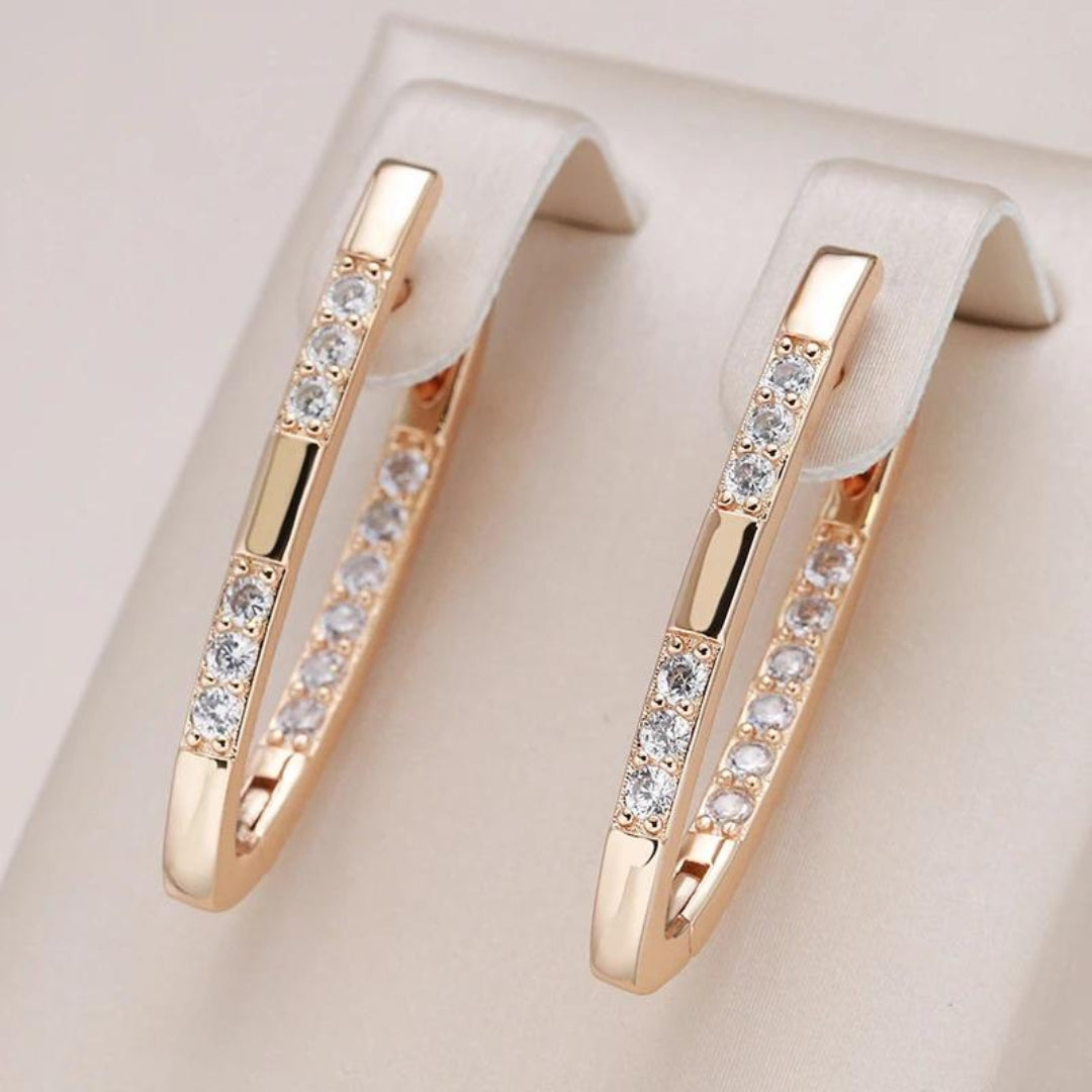 Boucles d'oreilles élégantes Sylvia en zircone