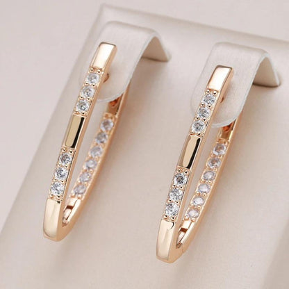 Boucles d'oreilles élégantes Sylvia en zircone