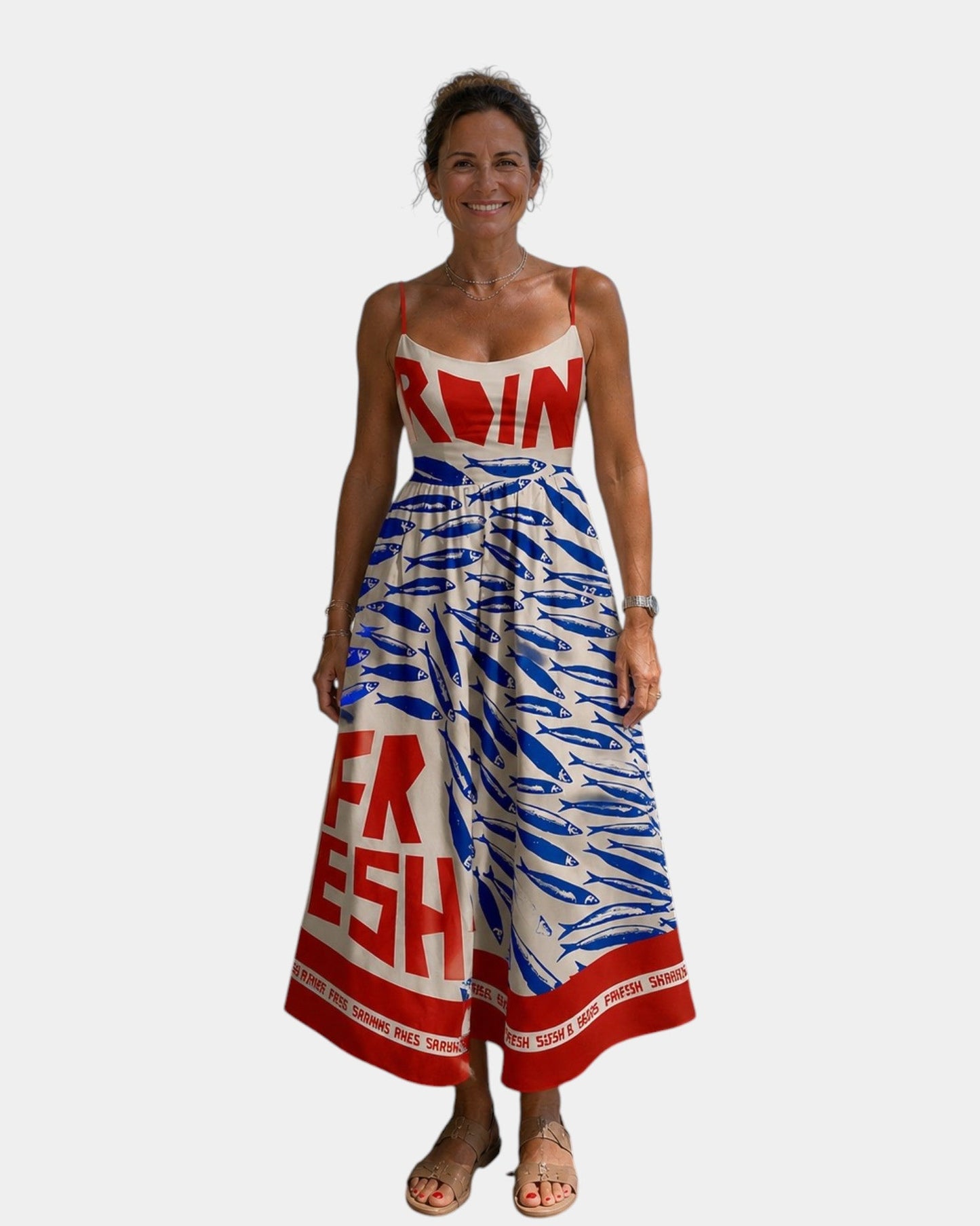 Noëlle | Robe midi à motif
