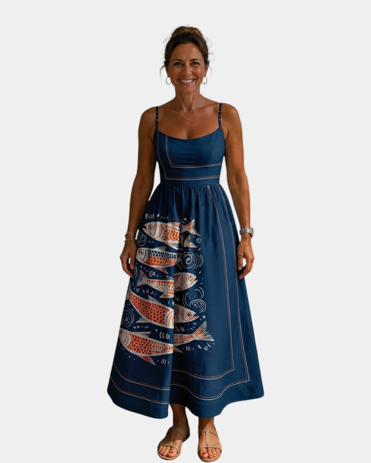 Magalie | Robe midi à motif