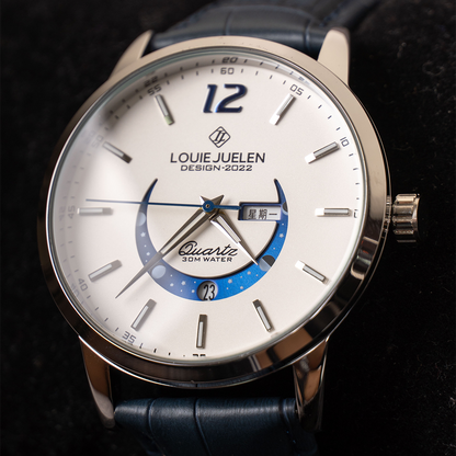 Montre élégante avec phases de lune