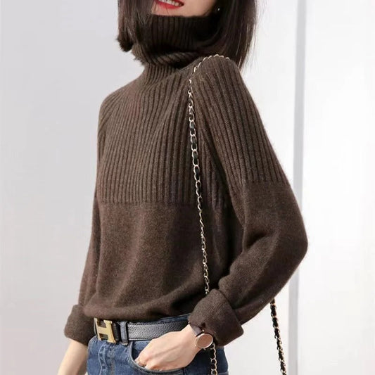 Edita - Pull en tricot à col montant pour femme