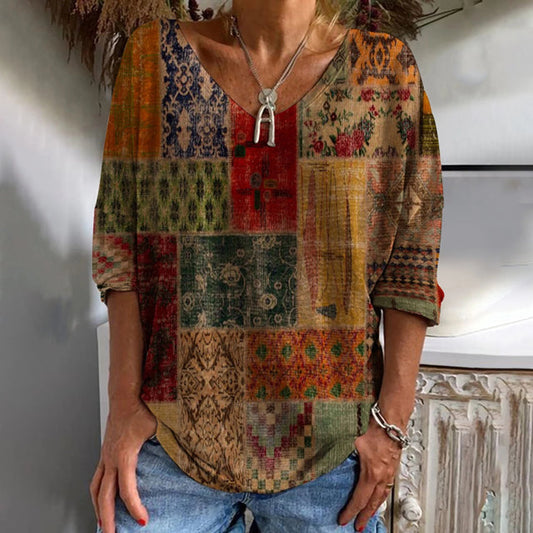 Elise™ | T-Shirt Longues Manches Imprimé Vintage