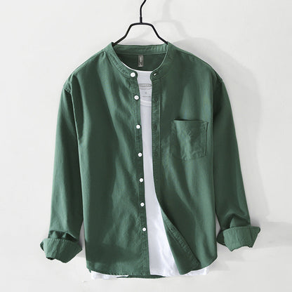 WINSTON - CHEMISE À COL CHINOIS MANCHES LONGUES