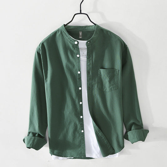 WINSTON - CHEMISE À COL CHINOIS MANCHES LONGUES