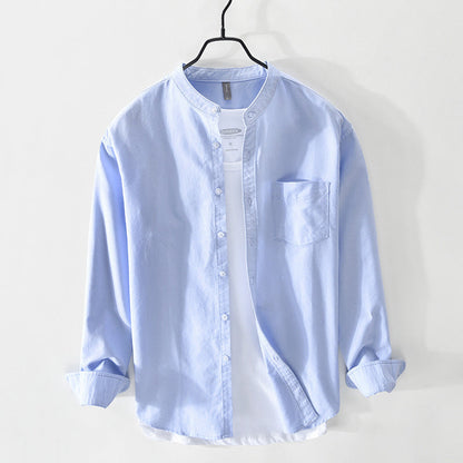 WINSTON - CHEMISE À COL CHINOIS MANCHES LONGUES