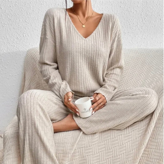 Lucie® - Pantalon et pull en maille pour femme
