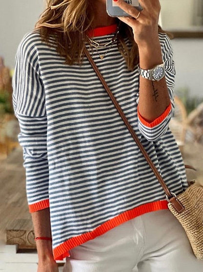 Eléa™ | Blouse manches longues à rayures