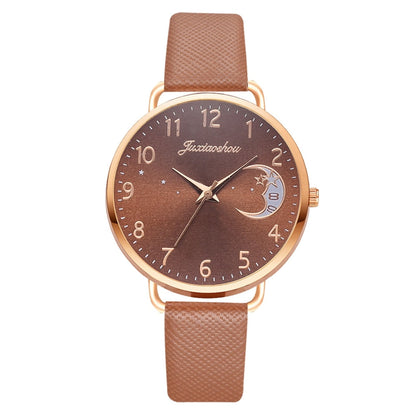 Ensemble montre et bracelet à cadran à chiffres lunaires