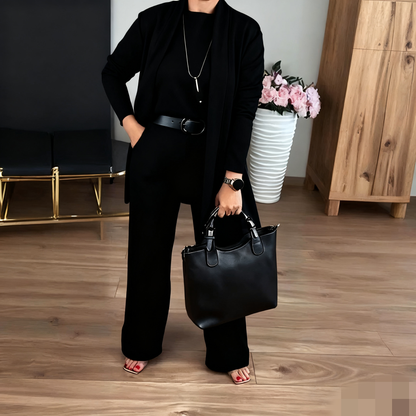 NATALIE - ENSEMBLE CLASSIQUE TROIS PIÈCES AVEC CARDIGAN