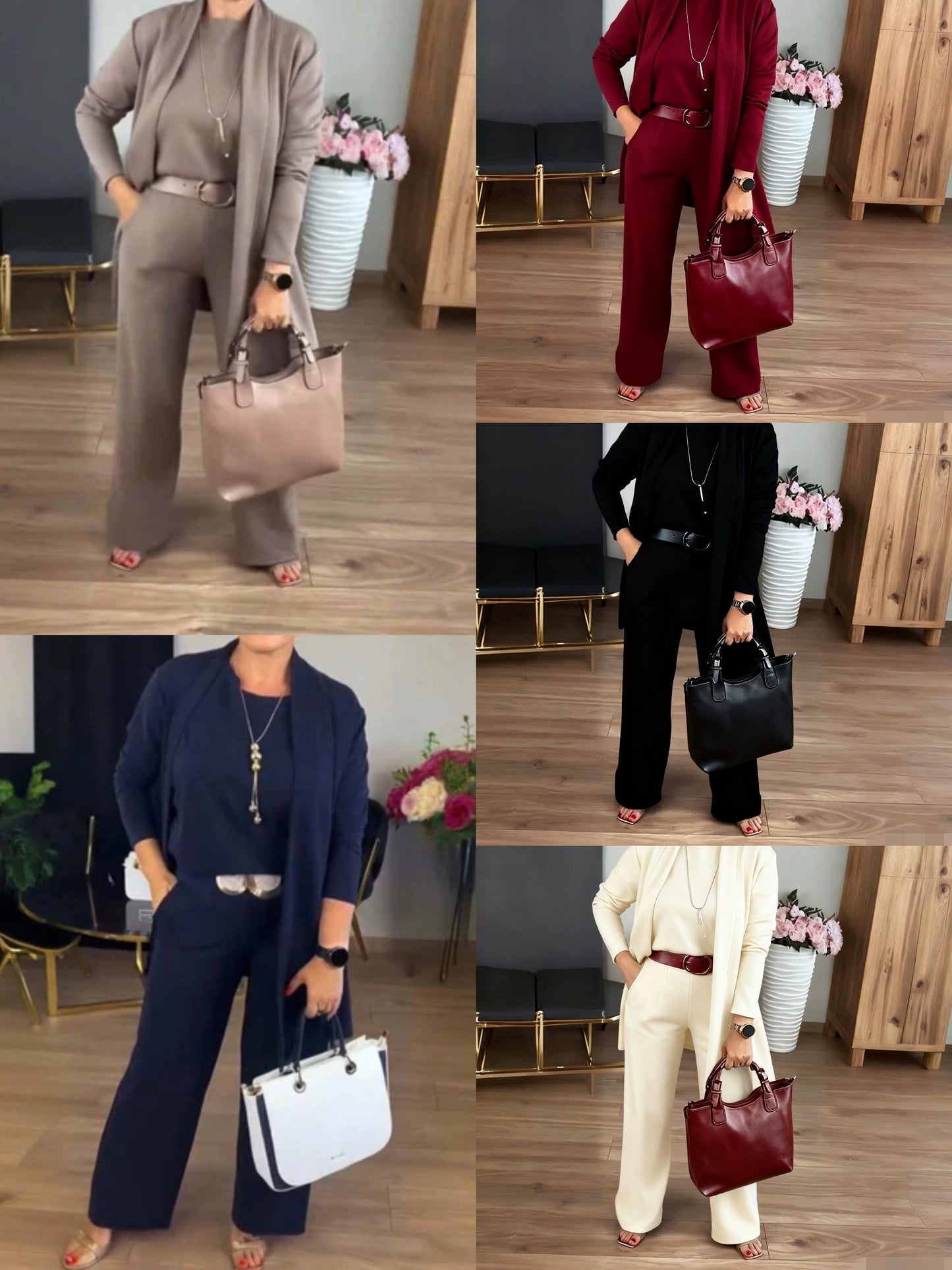 NATALIE - ENSEMBLE CLASSIQUE TROIS PIÈCES AVEC CARDIGAN