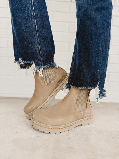 Marchelune Women's Highwood Suede Leather Chelsea Boot - Taupe