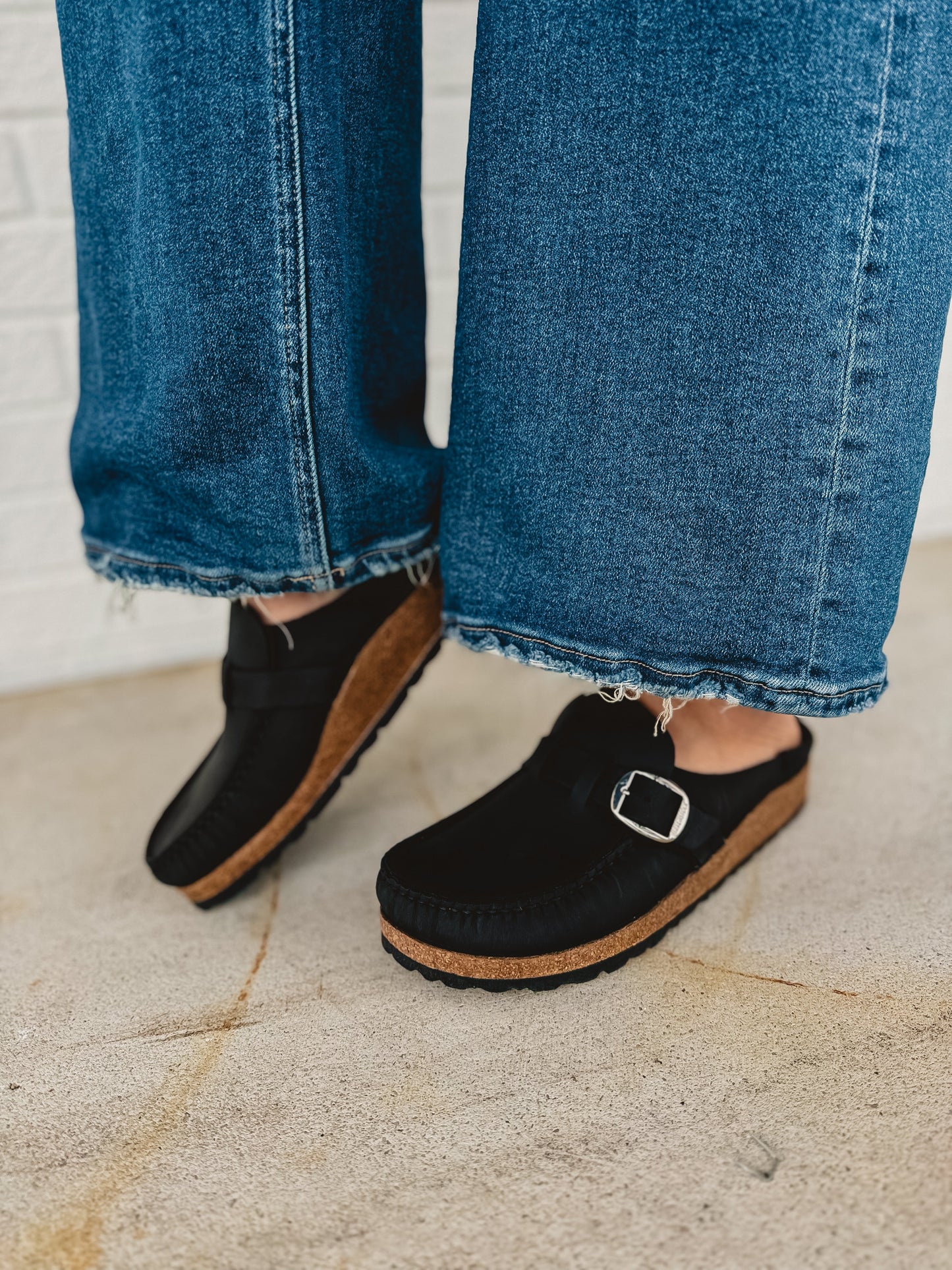 Marchelune Women's Buckley Oiled Leather Clogs - Black