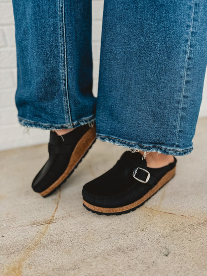 Marchelune Women's Buckley Oiled Leather Clogs - Black
