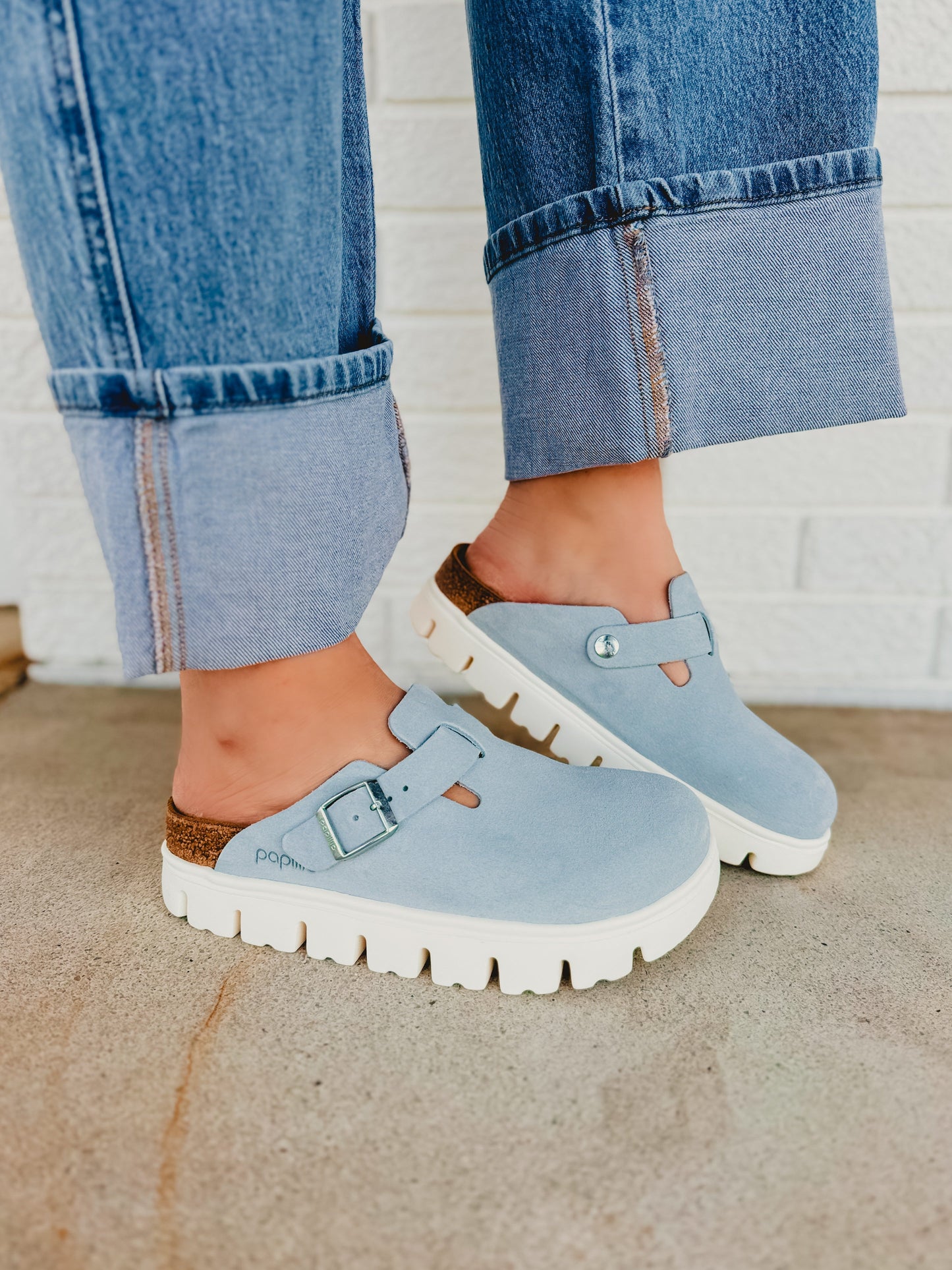 Marchelune Women's Boston Papillio Chunky Clog - Baby Blue