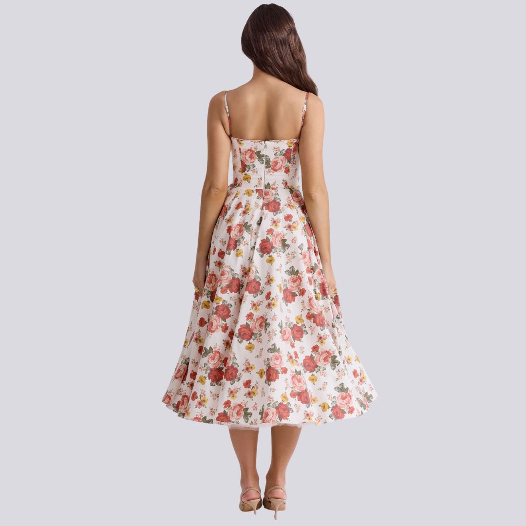 Kira | Robe longue trapèze élégante à col en V