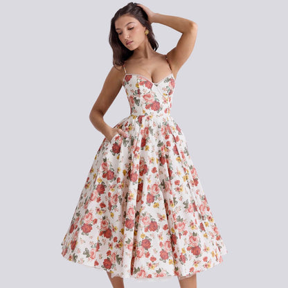 Kira | Robe longue trapèze élégante à col en V