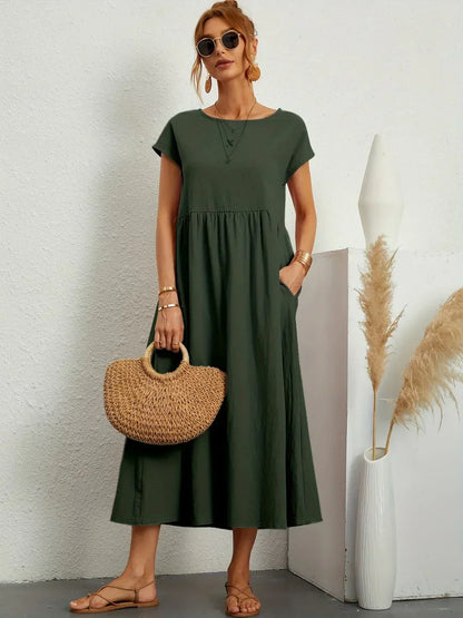 Gabrielle™ - Robe midi fluide élégance intemporelle