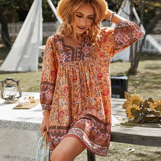 Briseis - Robe Tunique Bohémienne