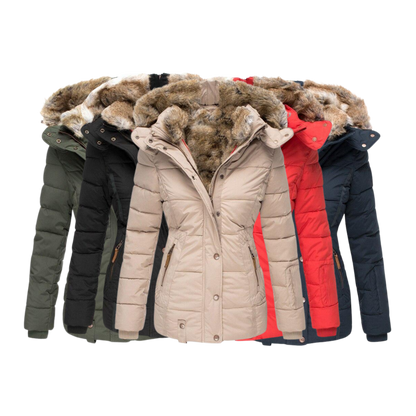ADELINA - MANTEAU EN FOURRURE DÉCONTRACTÉ AVEC CAPUCHE