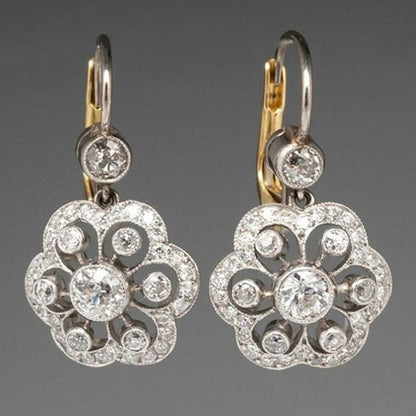 Boucles d'oreilles Mandala Vintage en cristal
