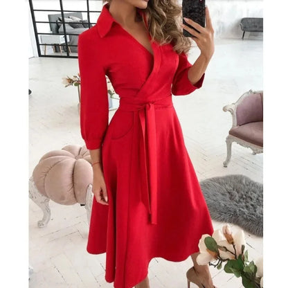 Miléna | Robe portefeuille élégante à imprimé papillon