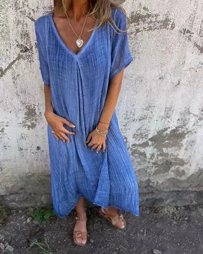 Gina™ | Robe d'été ample élégante à col en V