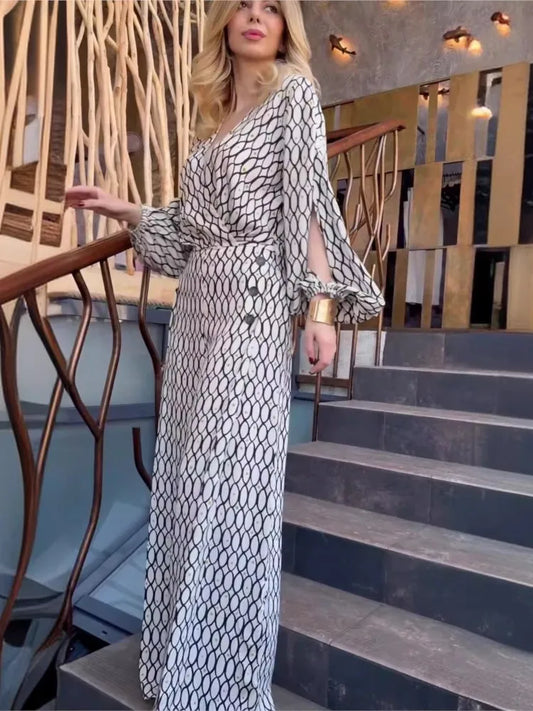 KARLA - ENSEMBLE ÉLÉGANT À JAMBE LARGE