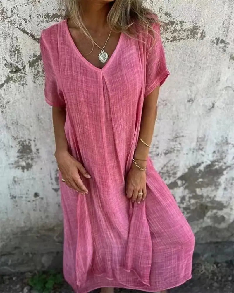 Gina™ | Robe d'été ample élégante à col en V