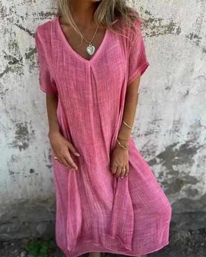 Gina™ | Robe d'été ample élégante à col en V