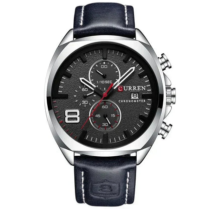 Montre de sport chronographe étanche au design militaire