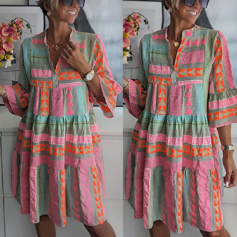 Kiki | Robe midi de printemps élégante (Presque épuisé)