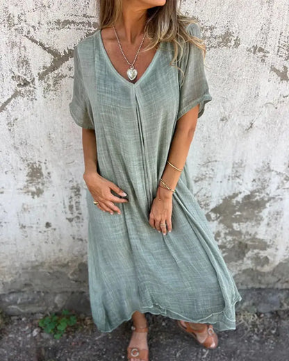 Gina™ | Robe d'été ample élégante à col en V