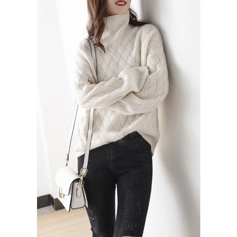 Jean | Pull tricoté à col roulé
