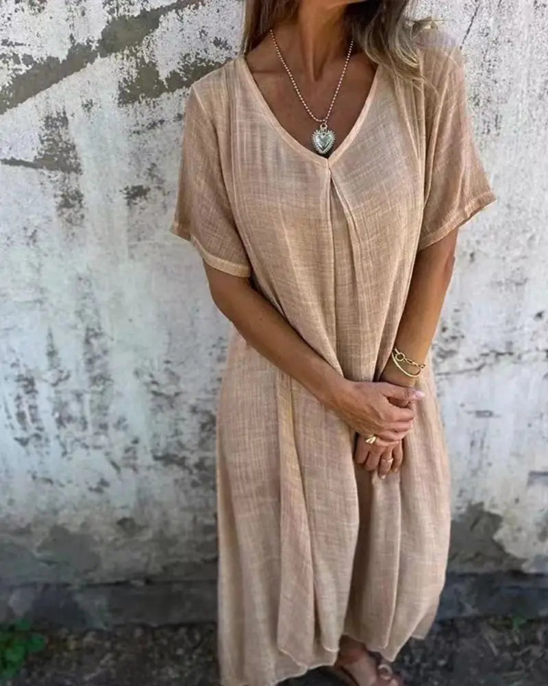 Gina™ | Robe d'été ample élégante à col en V