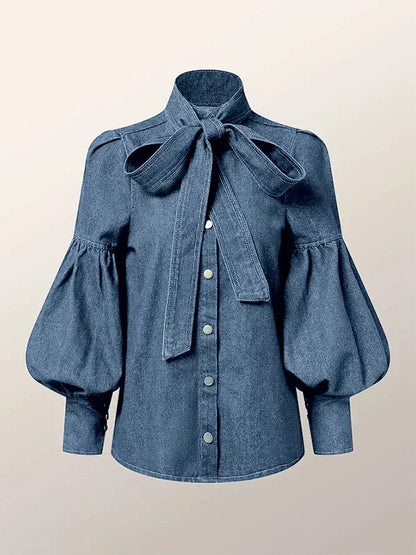 Christy™ | Blouse en jean bouffante
