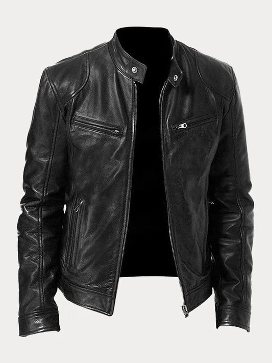 Victor™ | Veste en cuir décontractée : style et confort intemporels